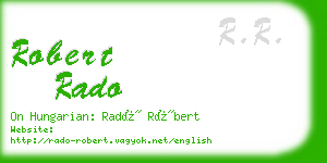 robert rado business card